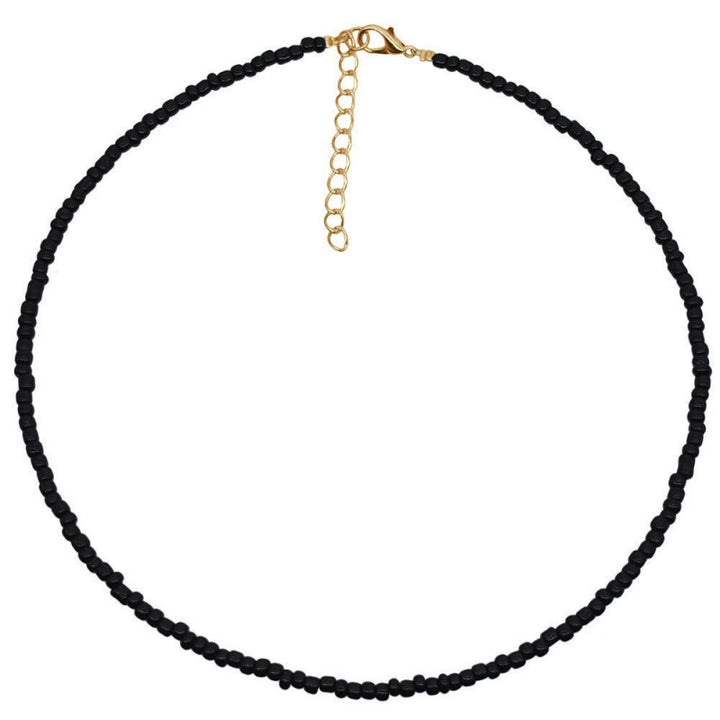 Macaron Frosted Mini Bead Choker, Multi-Color Simple Adjustable Thin Beaded Clavicle Necklace