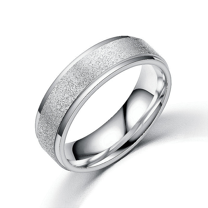 Matte Spark Wide Band Plain Ring