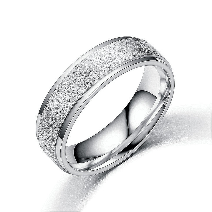 Matte Spark Wide Band Plain Ring