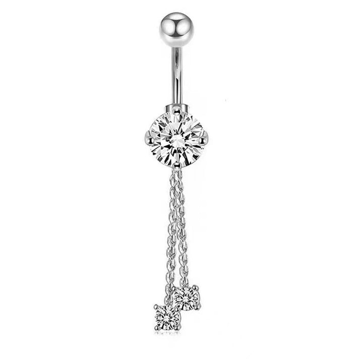 S925 Silver Diamond Pendant Belly Button Ring (Sweet-Cool Luxury Multi-Style)