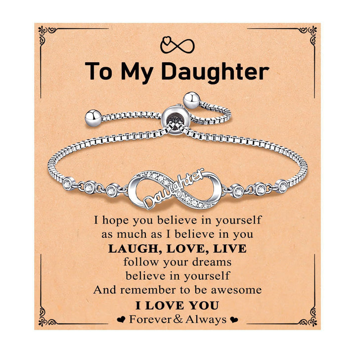 Eternal Love Personalized Engraved Bracelet (Family/Romantic Confession & Memorial Style)