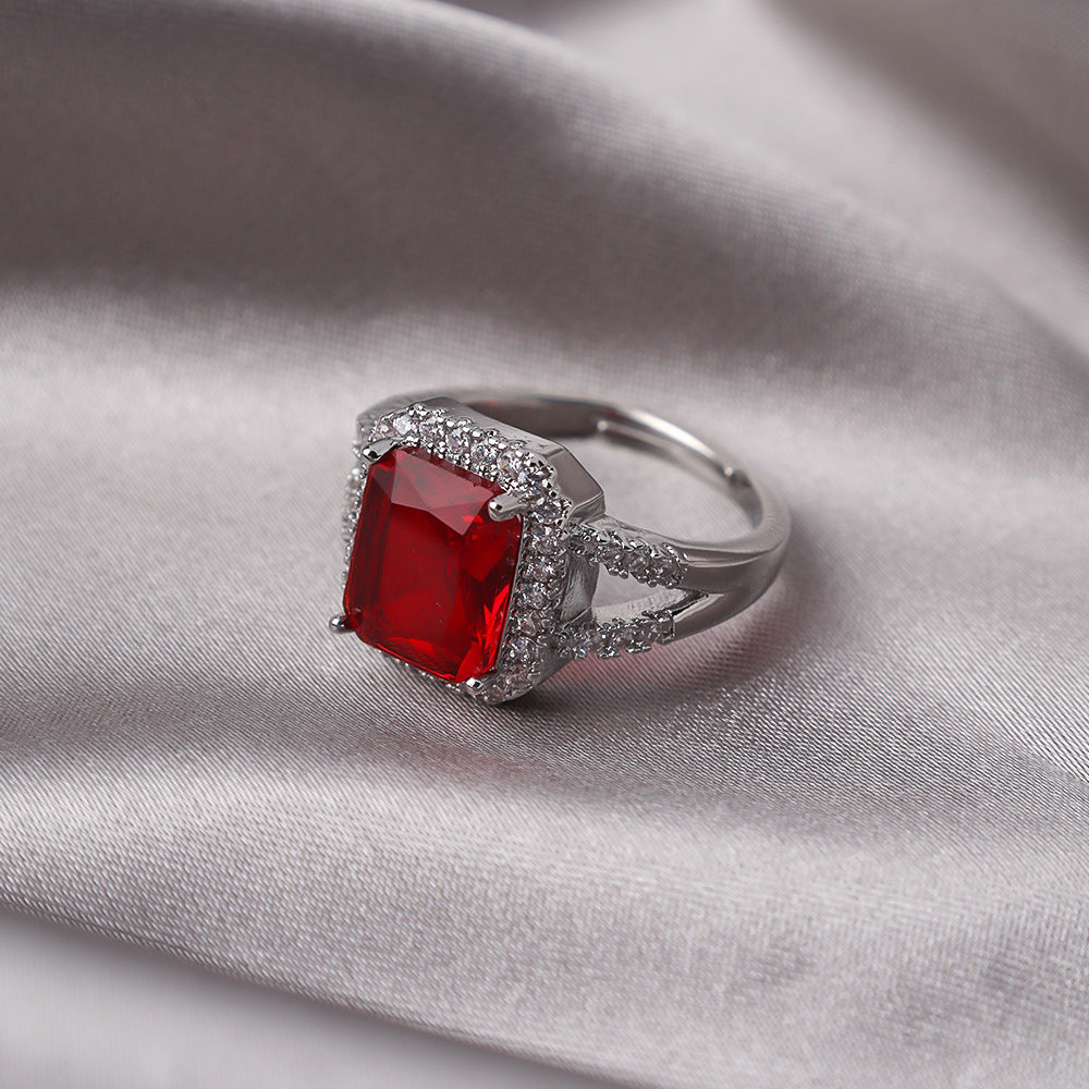 Emerald-Cut Diamond Open Ring (Vintage Luxury Pavé Band)