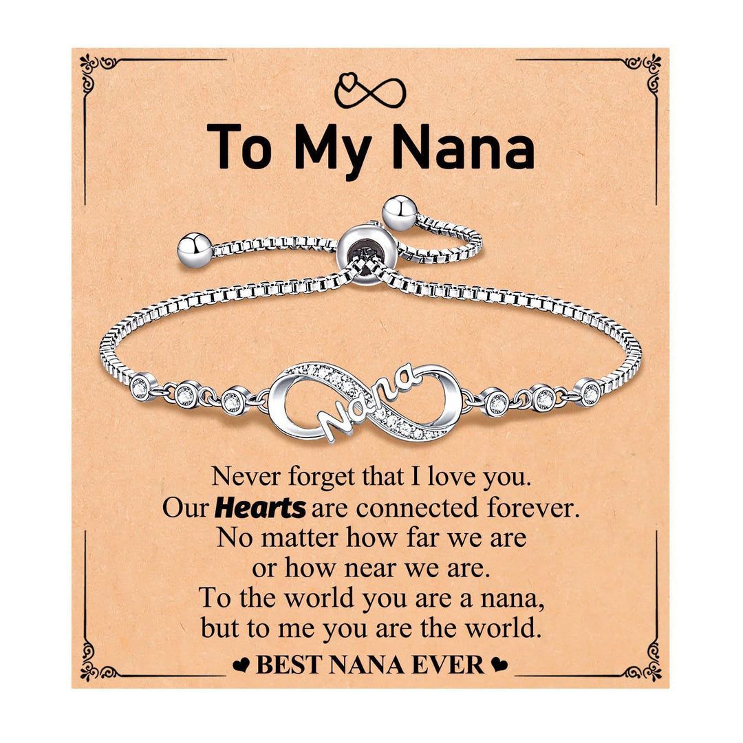 S925 Sterling Silver "To My Mom" Infinity Knot Bracelet (Motherly Love Memorial Style)
