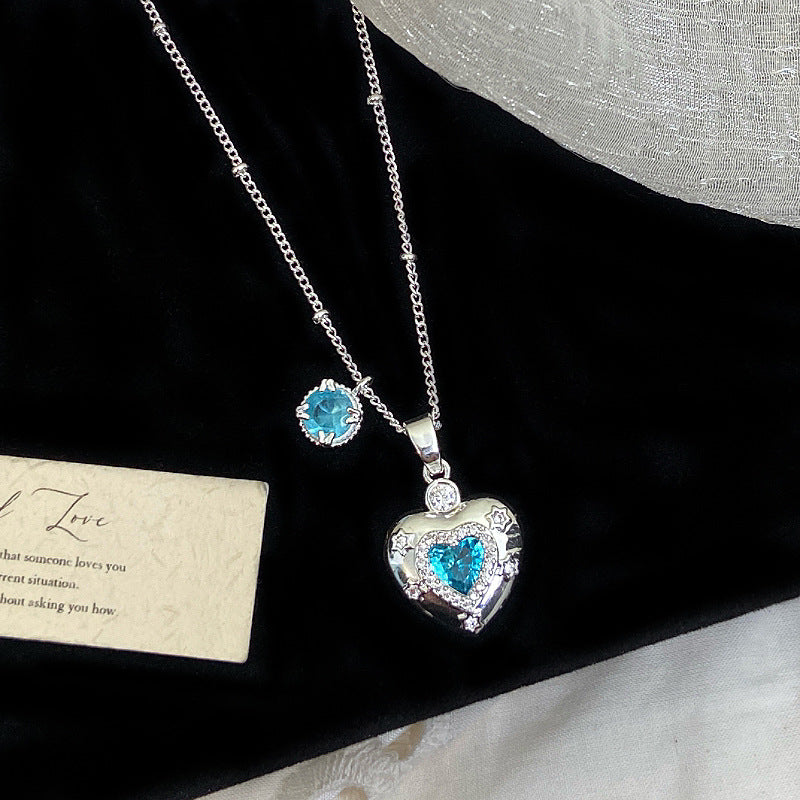 Pink Diamond Star Heart Necklace