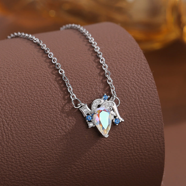 Vintage Iridescent Teardrop Diamond Multi-Style Necklace Set