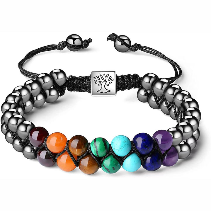 Chakra Natural Stone Braided Adjustable Bracelet