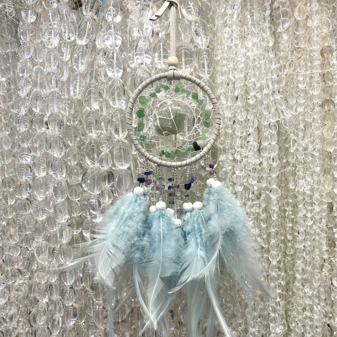 Crystal Cluster Feather Dreamcatcher Ornament (Healing Spiritual Style Series)