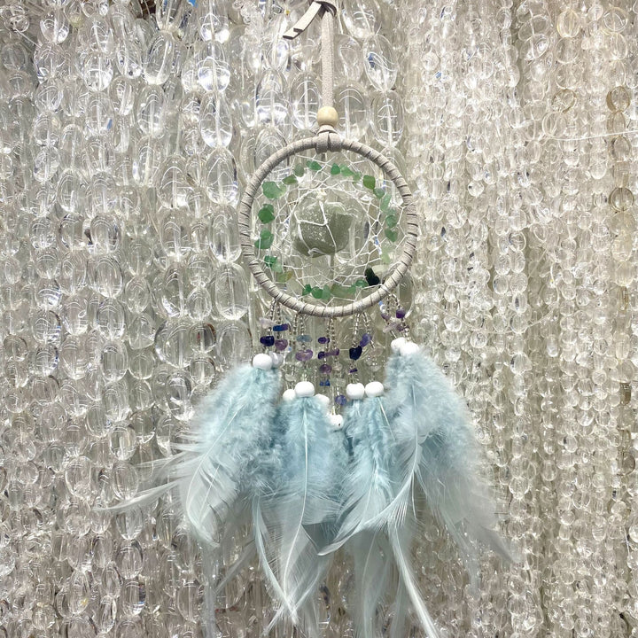 Crystal Cluster Feather Dreamcatcher Ornament (Healing Spiritual Style Series)
