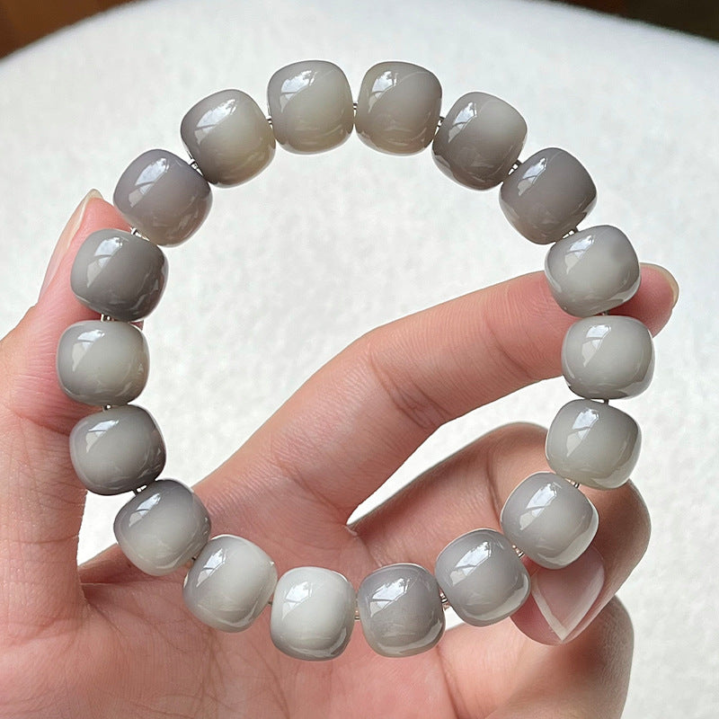 Multi-Color Gradient Bodhi Root Barrel Bead Bracelet (Worry Relief Meditation Mala)