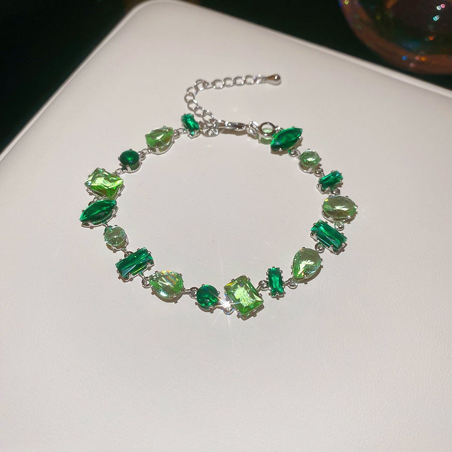 Colorful Crystal Candy Bracelet for Women – Chic Minimalist Zircon Jewelry