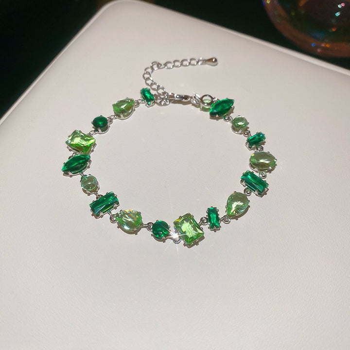 Colorful Crystal Candy Bracelet for Women – Chic Minimalist Zircon Jewelry