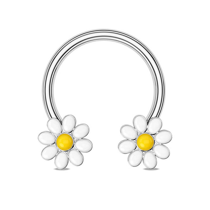 Whimsical Animal & Plant C-Shaped Nose Ring Set (Light Luxury Niche Cute Nose/Ear Piercing)