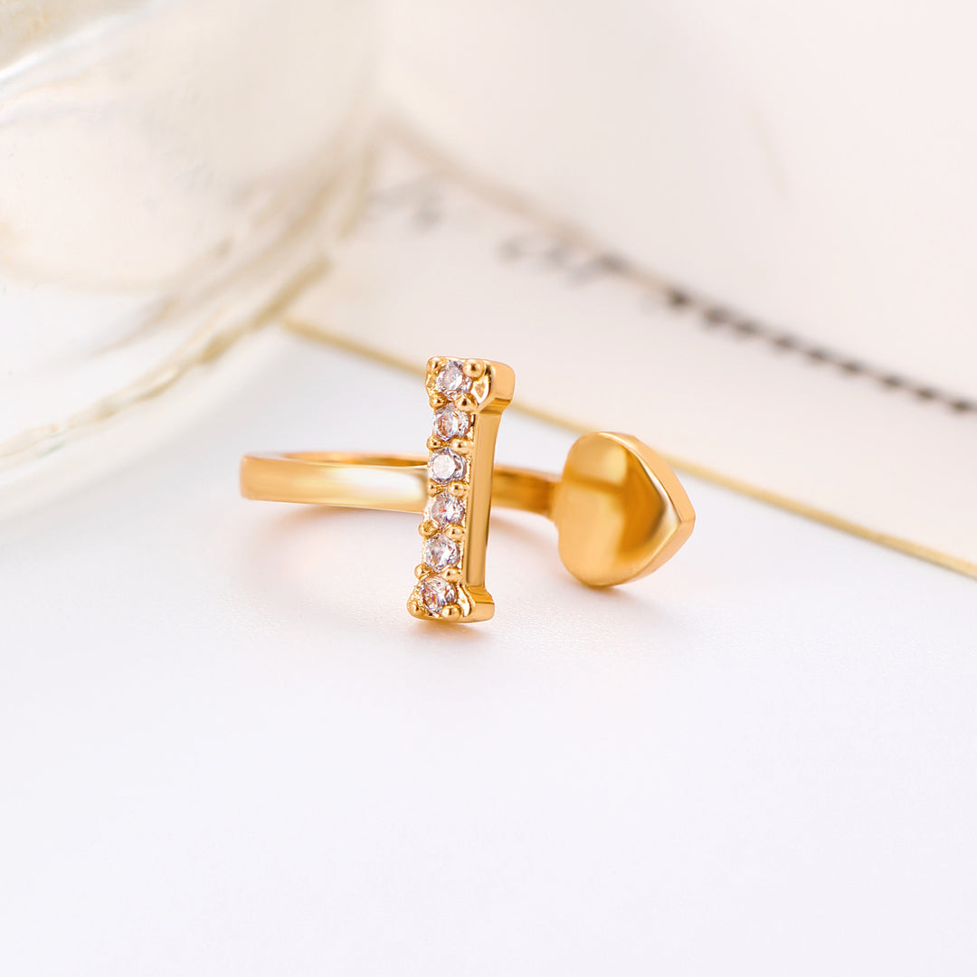 A-Z 26 Letters Paved Diamond Ear Cuffs, Adjustable Diamond Ear Cuffs For Non-Pierced Ears