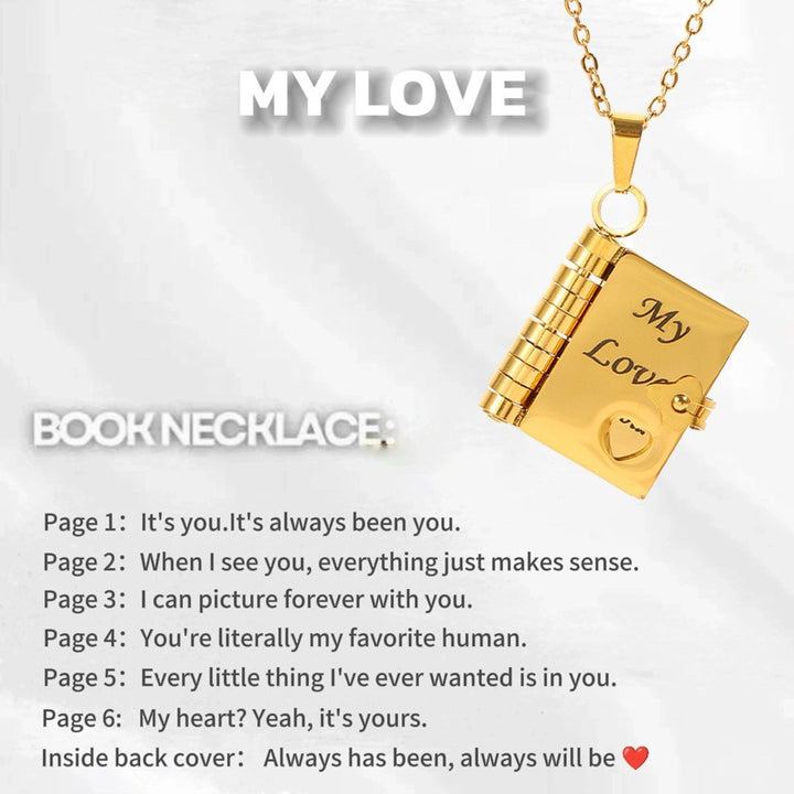 Love Letter Heart Locket Necklace