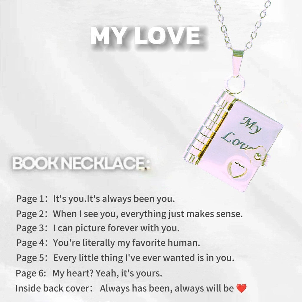 Love Letter Heart Locket Necklace