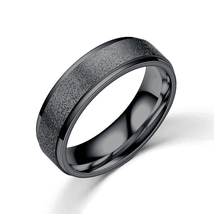 Matte Spark Wide Band Plain Ring