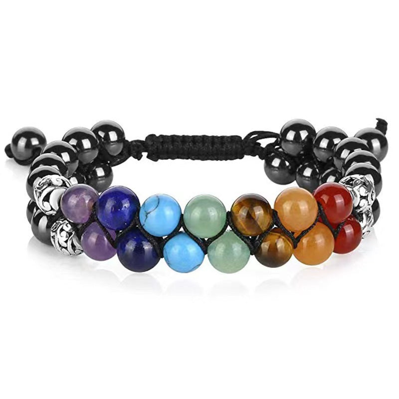 Chakra Natural Stone Braided Adjustable Bracelet