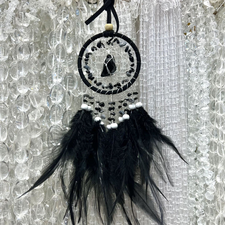 Crystal Cluster Feather Dreamcatcher Ornament (Healing Spiritual Style Series)