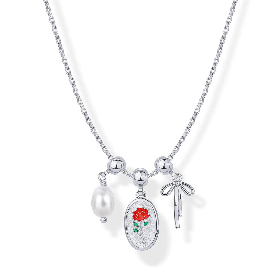 Slidable Triple Charms Beaded Collarbone Necklace, 8 Themed DIY Pendant Sets, Gold & Silver Two Tones Available