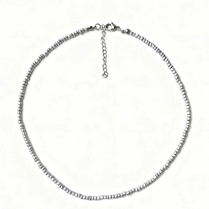 Macaron Frosted Mini Bead Choker, Multi-Color Simple Adjustable Thin Beaded Clavicle Necklace