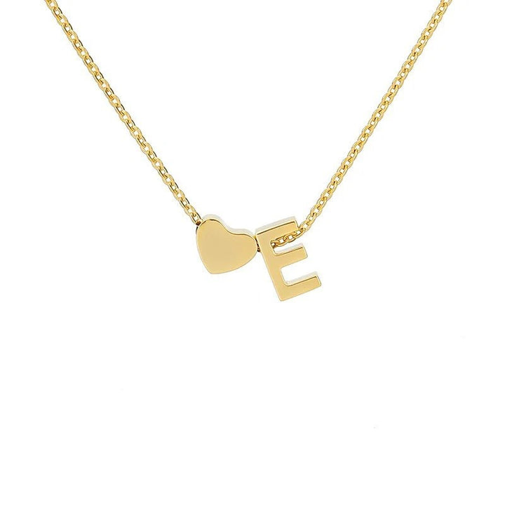 Heart & Initial Letter Choker (26 Letters Optional | Gold/Silver Dual Tone)