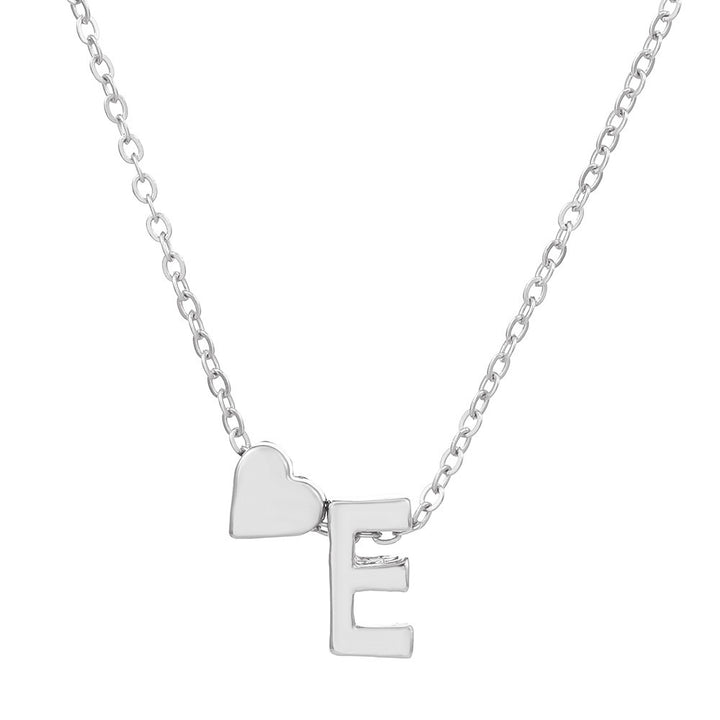 Heart & Initial Letter Choker (26 Letters Optional | Gold/Silver Dual Tone)