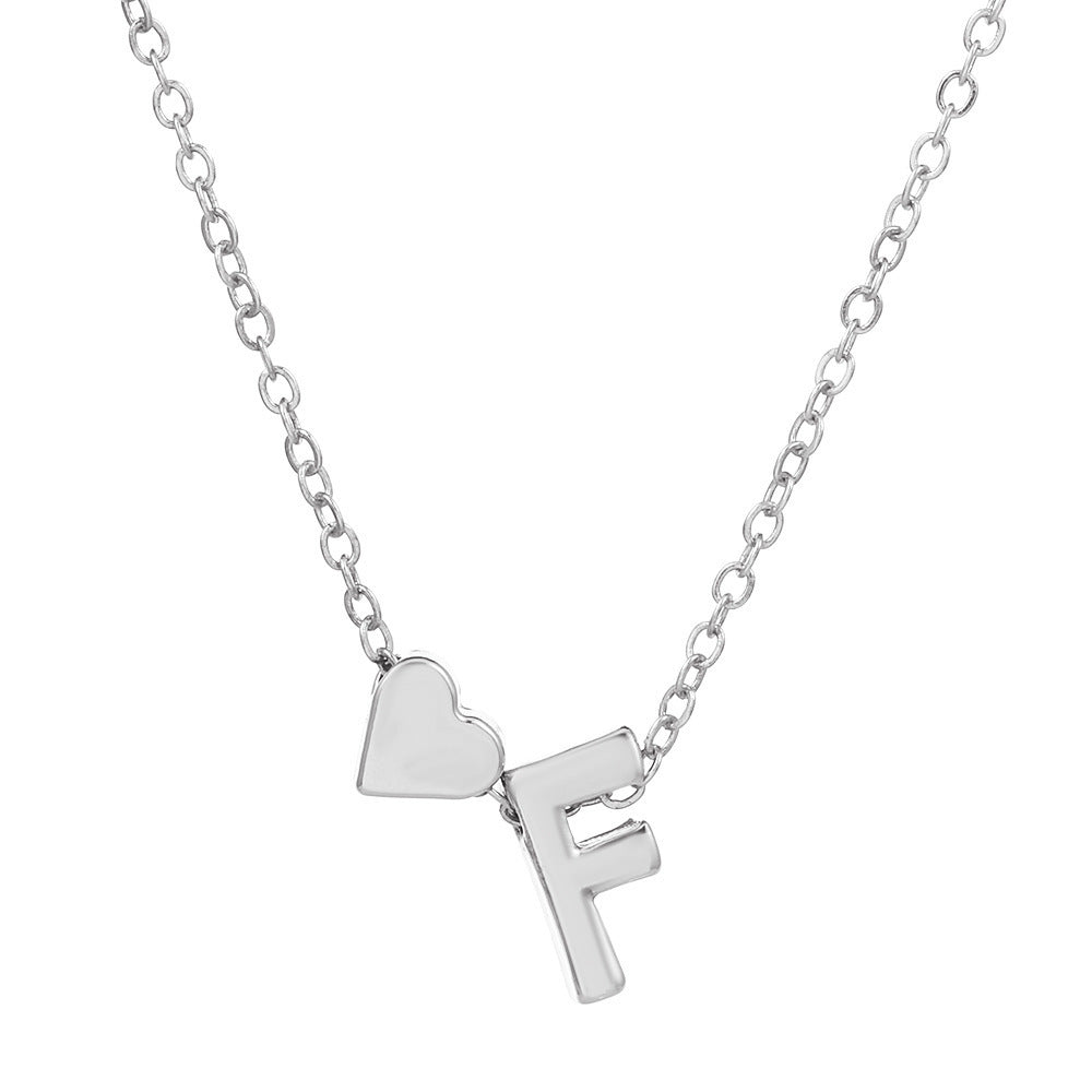 Heart & Initial Letter Choker (26 Letters Optional | Gold/Silver Dual Tone)