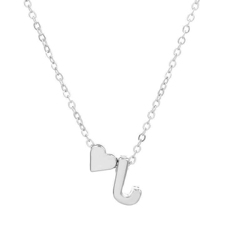 Heart & Initial Letter Choker (26 Letters Optional | Gold/Silver Dual Tone)