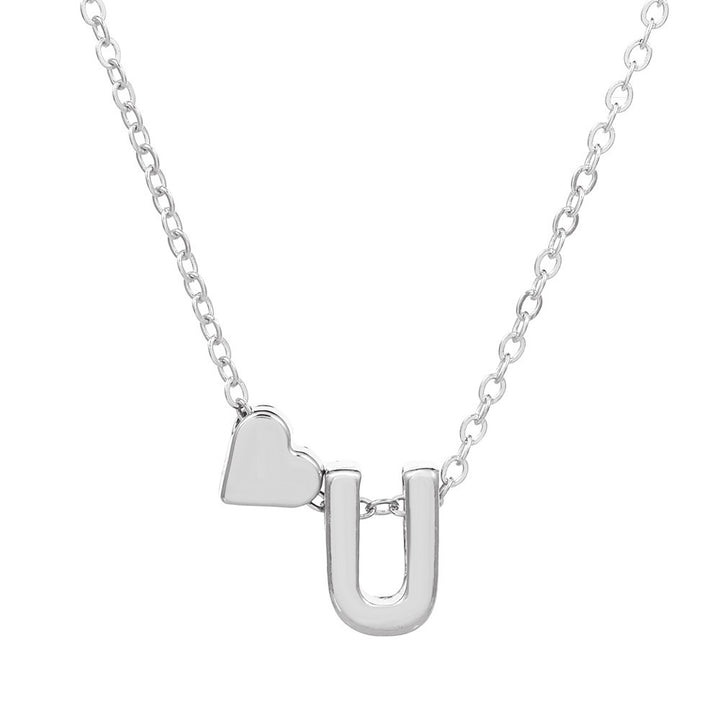 Heart & Initial Letter Choker (26 Letters Optional | Gold/Silver Dual Tone)