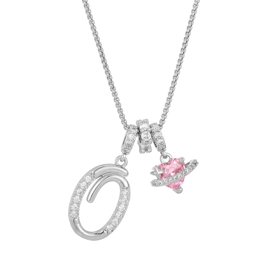 Dopamine 26 English Floral Letter Necklace - Girls' Light Luxury Niche High-End Jewelry