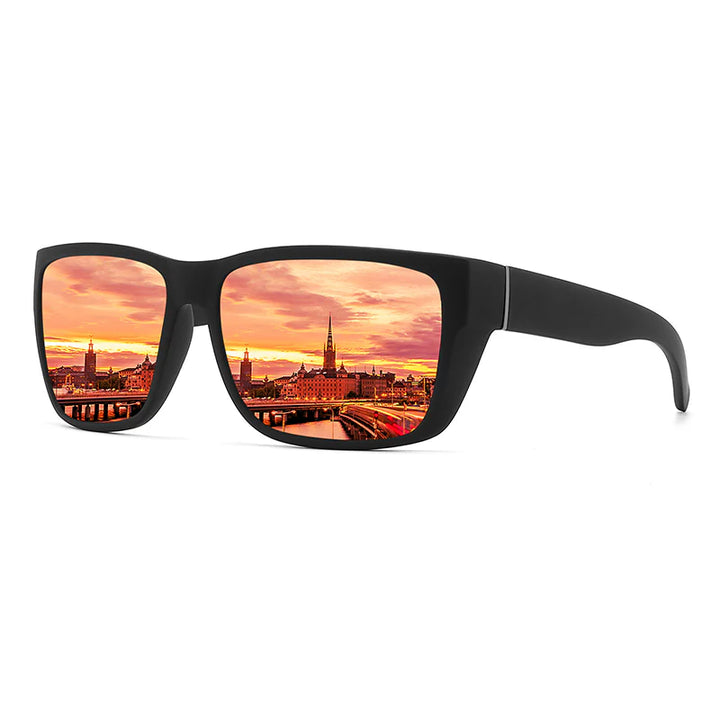 Wide Square Polarized Sunglasses, Multi-Coated Photochromic Outdoor Driving Shades