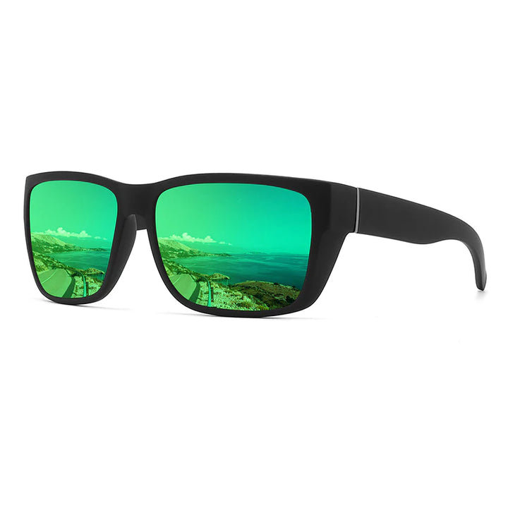 Wide Square Polarized Sunglasses, Multi-Coated Photochromic Outdoor Driving Shades