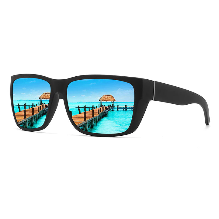 Wide Square Polarized Sunglasses, Multi-Coated Photochromic Outdoor Driving Shades